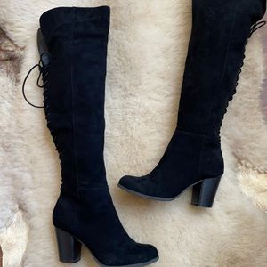 Black over the knee boots